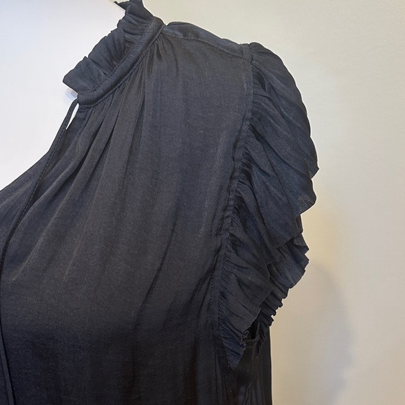 Current Air Elegant Black Ruffled Mini Dress - Picture 4 of 8